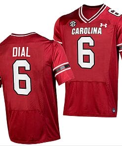 South Carolina Gamecocks Marcellas Dial Jersey #6 College Football Stitched Garnet 2023