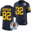 Semaj Morgan Jersey #82 Michigan Wolverines Rose Bowl Game 2024 Patch College Football Playoff Navy