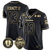 Stetson Bennett Jersey #13 Georgia Bulldogs Football 2023 Champions and Vince Dooley Patch Black Gold All Stitched