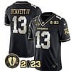 Stetson Bennett Jersey #13 Georgia Bulldogs Football 2023 and Vince Dooley Patch Black Limited All Stitched