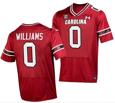 South Carolina Gamecocks Debo Williams Jersey #0 College Football Stitched Garnet 2023