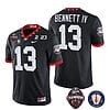 Stetson Bennett Jersey #13 Georgia Bulldogs Football 2023 Champions and Vince Dooley Patch Black All Stitched