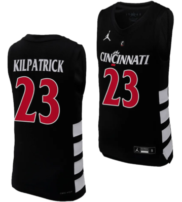 Sean Kilpatrick Jersey #23 Cincinnati Bearcats College Basketball Replica 2023-24 Black