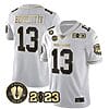Stetson Bennett Jersey #13 Georgia Bulldogs Football White Gold All Stitched
