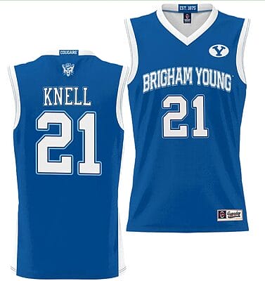 Trevin Knell Jersey #21 BYU Cougars NIL College Basketball Jersey Lightweight Royal
