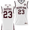 Tyrece Radford Jersey #23 Texas Aggies NIL College Basketball Jersey Lightweight White