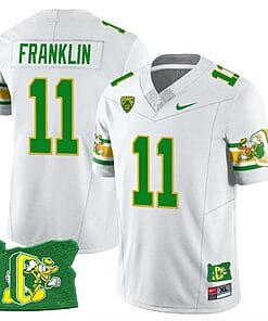 Troy Franklin Jersey #11 Oregon Ducks ‘Mighty Oregon’ Throwback Football Oregon State White