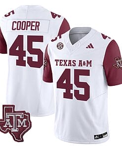 Texas A&M Aggies Edgerrin Cooper Jersey #45 Vapor Limited College Football Maroon Sleeves