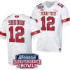 Tyler Shough Jersey #12 Texas Tech Red Raiders Independence Bowl Patch Football 2023 White