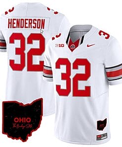 Treveyon Henderson Jersey #32 Ohio State Buckeyes College Football Stitched Vapor Limited Ohio Patch White