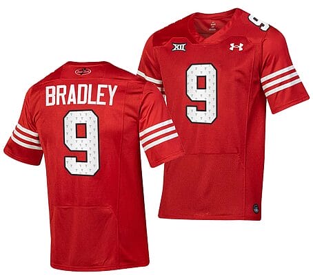 Texas Tech Red Raiders Jerand Bradley Jersey #9 College Football Throwback Stitched Red