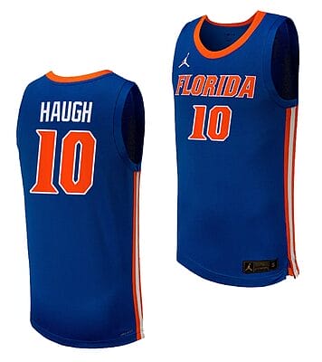 Thomas Haugh Jersey #10 Florida Gators College Basketball 2023-24 Replica Uniform Royal