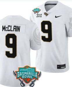 Timmy McClain Jersey #9 UCF Knights 2023 Gasparilla Bowl Patch Football White