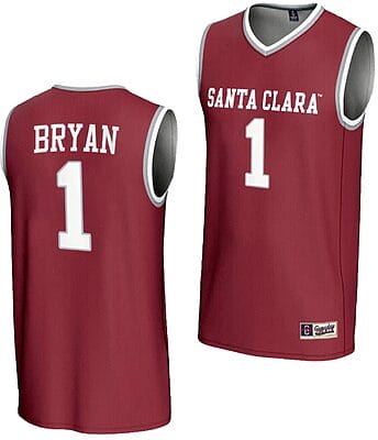 Tyeree Bryan Jersey #1 Santa Clara Broncos Basketball NIL Lightweight Maroon