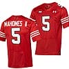 Texas Tech Red Raiders Patrick Mahomes II Jersey #5 College Football Throwback Stitched Red