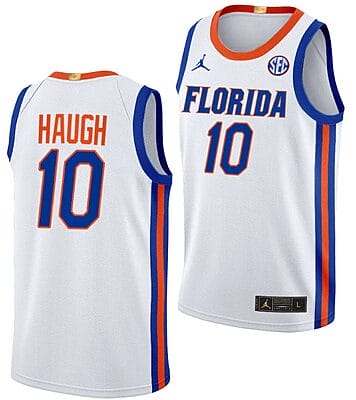 Thomas Haugh Jersey #10 Florida Gators Limited College Basketball 2023-24 Home White