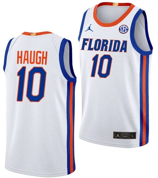 Thomas Haugh Jersey #10 Florida Gators Limited College Basketball 2023-24 Home White