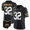 Treveyon Henderson Jersey #32 Ohio State Buckeyes College Football Stitched Vapor Limited Gold Ohio Patch Black Limited