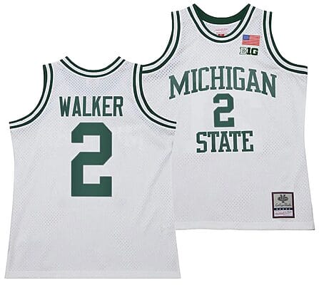 Tyson Walker Jersey #2 Michigan State Spartans 125th Basketball Anniversary 1990 Throwback White