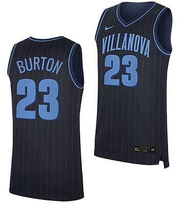 Tyler Burton Jersey #23 Villanova Wildcats Replica College Basketball 2023-24 Navy