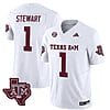 Texas A&M Aggies Evan Stewart Jersey #1 Vapor Limited College Football White