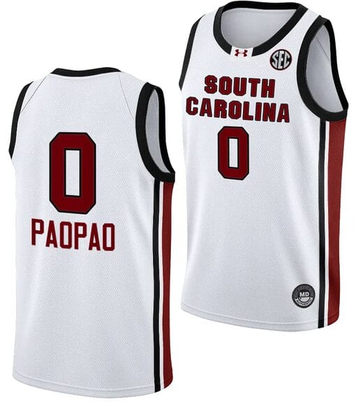 Te Hina Paopao Jersey #0 South Carolina Gamecocks College Basketball 2023-24 White