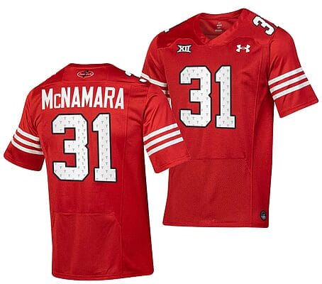 Texas Tech Red Raiders Austin McNamara Jersey #31 College Football Throwback Stitched Red