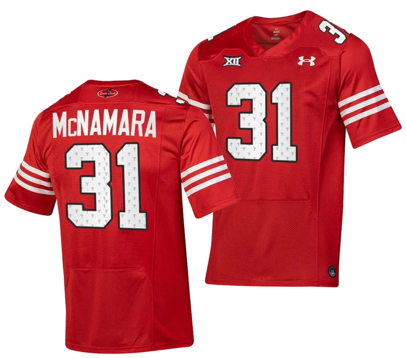 Texas Tech Red Raiders Austin McNamara Jersey #31 College Football Throwback Stitched Red
