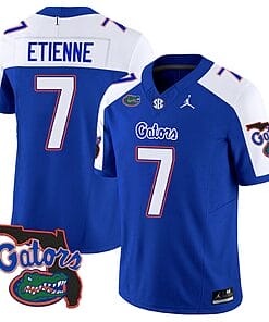 Trevor Etienne Jersey #7 Florida Gators Vapor Limited Florida Map College Football Royal Alternate