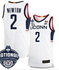 Tristen Newton Jersey #2 UConn Huskies 2023 National Champions College Basketball White Home