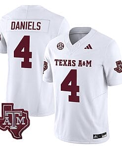 Texas A&M Aggies Amari Daniels Jersey #4 Vapor Limited College Football White