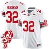 TreVeyon Henderson Jersey #32 Ohio State Buckeyes Football 2023 Stitched Brutus Buckeye Patch White