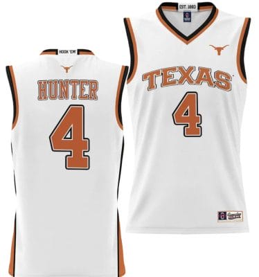 Tyrese Hunter Jersey #4 Texas Longhorns NIL College Basketball Lightweight White