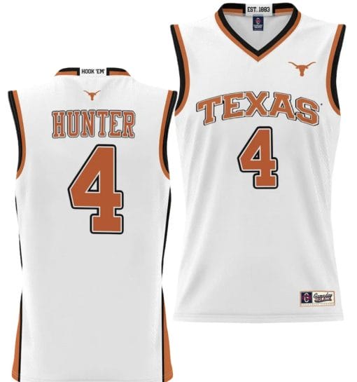 Tyrese Hunter Jersey #4 Texas Longhorns NIL College Basketball Lightweight White