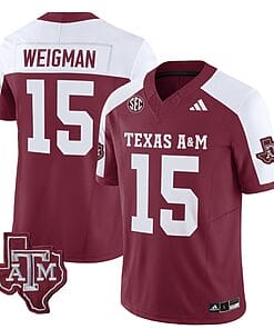 Texas A&M Aggies Conner Weigman Jersey #15 Vapor Limited College Football Alternate