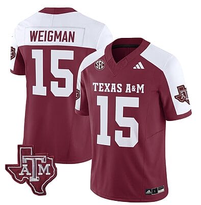 Texas A&M Aggies Conner Weigman Jersey #15 Vapor Limited College Football Alternate
