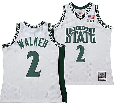 Tyson Walker Jersey #2 Michigan State Spartans 125th Basketball Anniversary 1999 Throwback White
