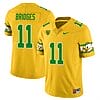 Trikweze Bridges Jersey #11 Oregon Ducks ‘Mighty Oregon’ Throwback College Football Uniforms Yellow