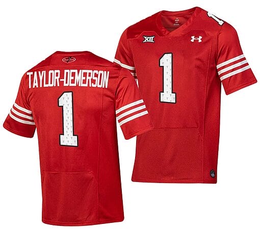 Texas Tech Red Raiders Dadrion Taylor Demerson Jersey #1 College Football Throwback Stitched Red