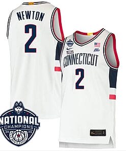 Tristen Newton Jersey #2 UConn Huskies 2023 National Champions College Basketball White