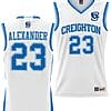 Trey Alexander Jersey #23 Creighton Bluejays College NIL Basketball Lightweight White