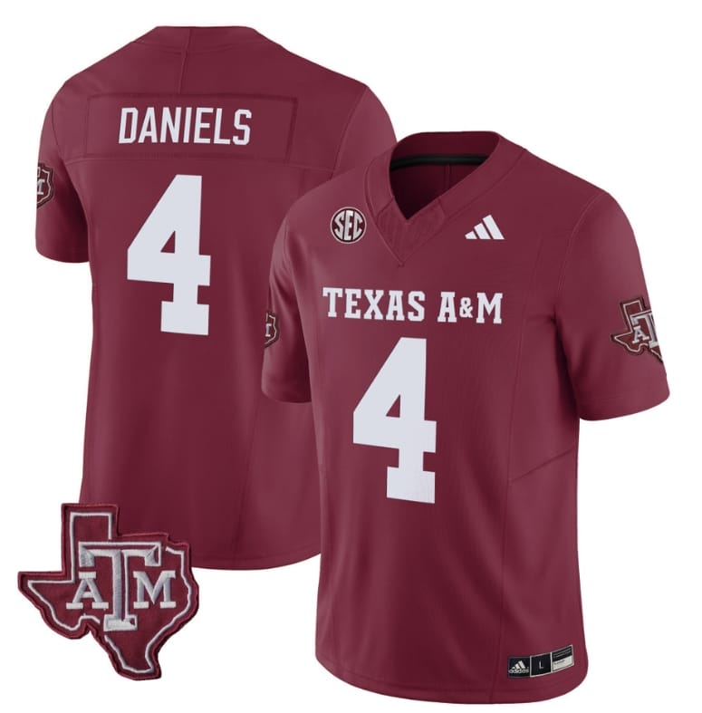 Texas A&M Aggies Amari Daniels Jersey #4 Vapor Limited College Football Maroon