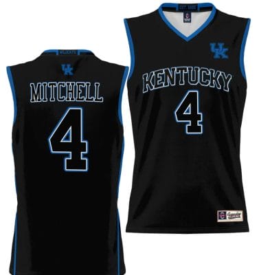 Tre Mitchell Jersey #4 Kentucky Wildcats NIL College Basketball Lightweight Black