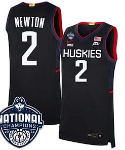Tristen Newton Jersey #2 UConn Huskies 2023 National Champions College Basketball Black