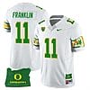 Troy Franklin Jersey #11 Oregon Ducks ‘Mighty Oregon’ Throwback Football Uniforms Oregon State Patch White