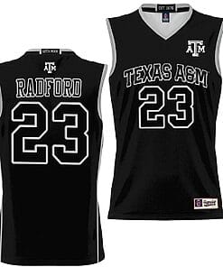 Tyrece Radford Jersey #23 Texas Aggies NIL College Basketball Jersey Lightweight Black