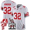 TreVeyon Henderson Jersey #32 Ohio State Buckeyes Football Stitched Brutus Buckeye Patch Gray