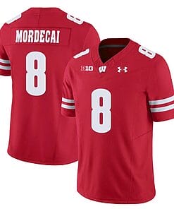 Tanner Mordecai Jersey #8 Wisconsin Badgers Vapor Limited College Football Red