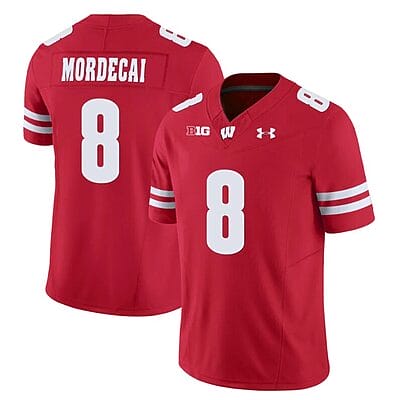 Tanner Mordecai Jersey #8 Wisconsin Badgers Vapor Limited College Football Red