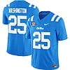 Trey Washington Jersey #25 Ole Miss Rebels Football Vapor Limited All Stitched Powder Blue